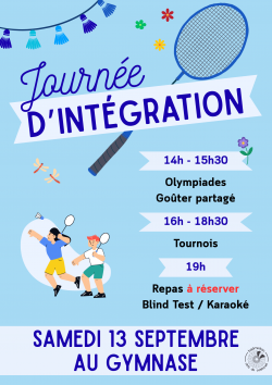 Affiche de la journée d'intégration 2025
